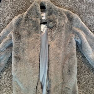 Six Crisp Days Faux Fur Grey Coat